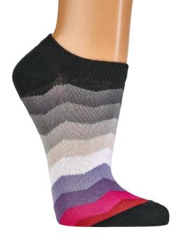 Preview: 6 Paar TippTexx 24 Damen Sneakersocken Regenbogen